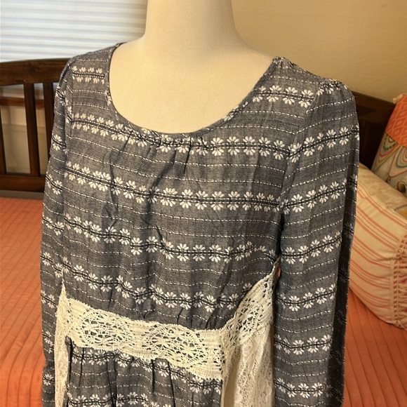 NWT Anthropologie Ryu Lace Cutout Peasant Dress Size L - Picture 4 of 16